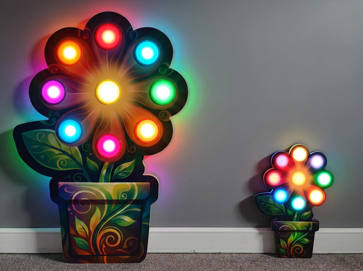 Sound Flower — портативная и настенная версии интерактивного светозвукового цветка